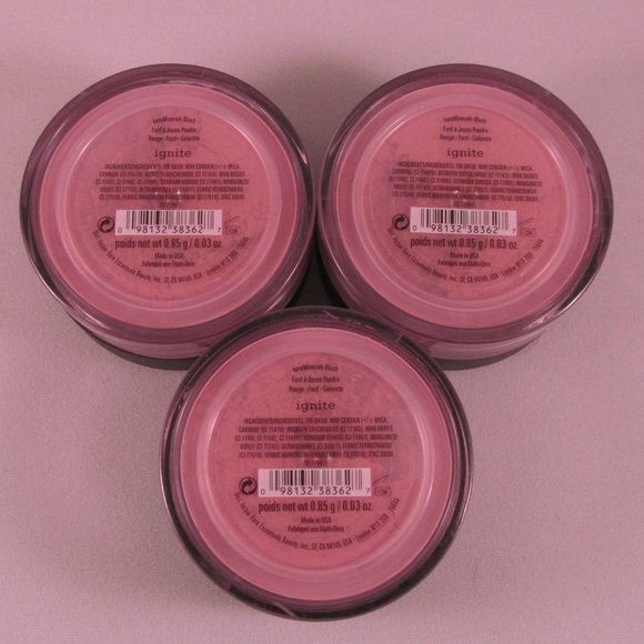 #NWT Original bareMinerals Ignite Loose Powder Blush 0.85g/0.03oz - Lot of 3 - Picture 1 of 2